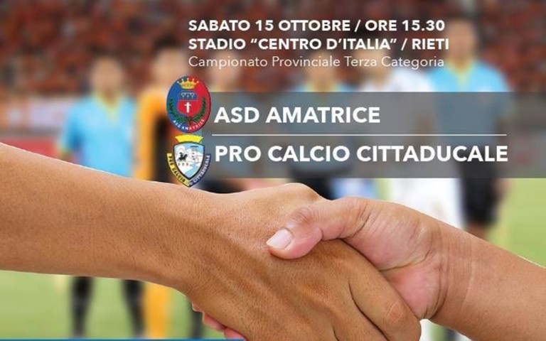 Sabato 15 ottobre, Amatrice tornerà a giocare